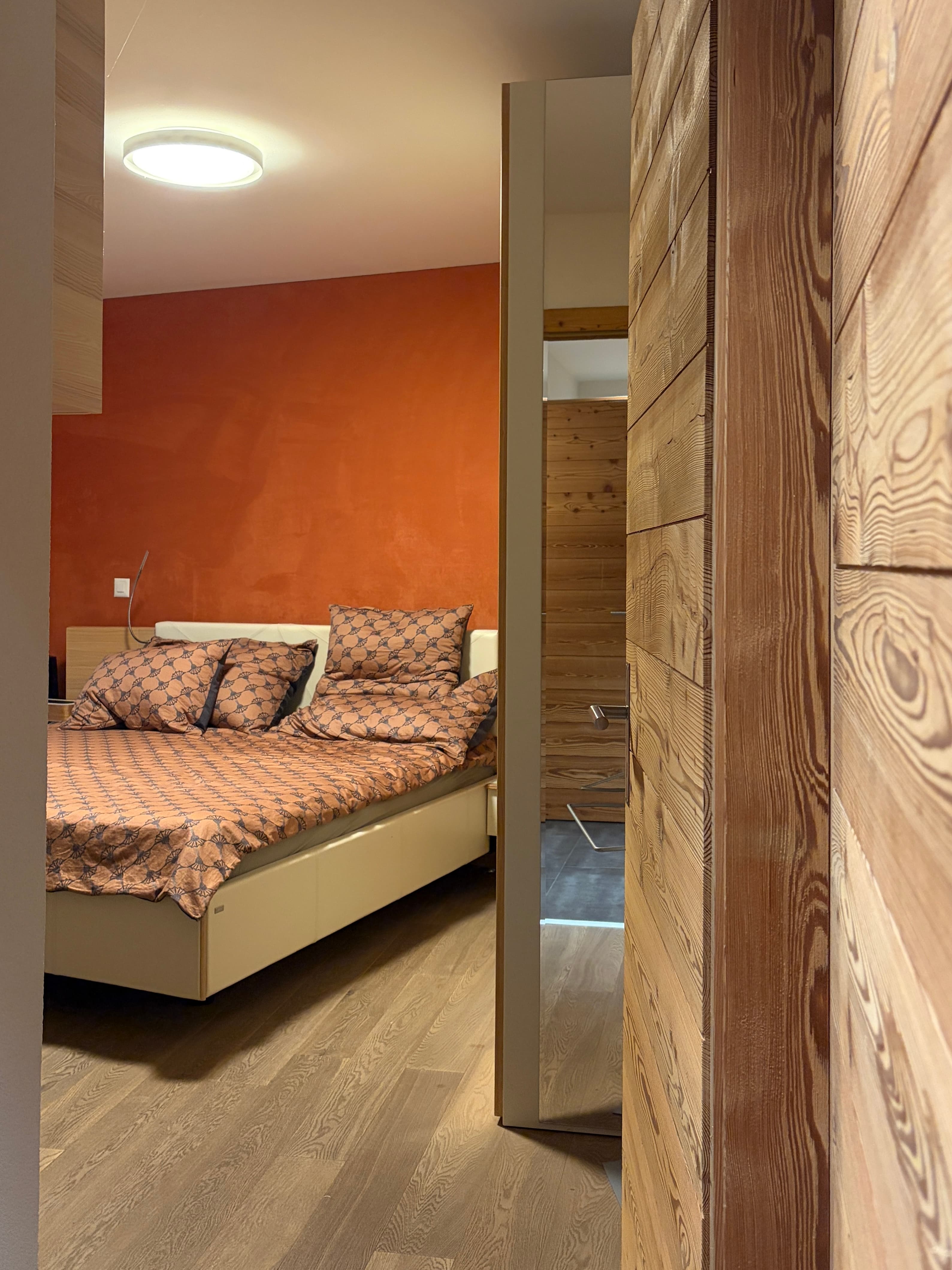 The bedroom at The Alpine Nest